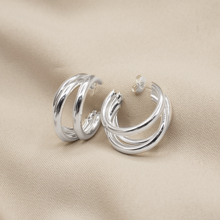 TOPO TRIPLE LISO BAÑO DE PLATA